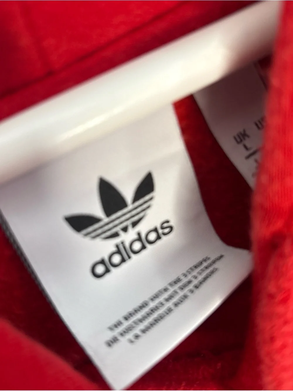 adidas Red Hoodie with Black Logo